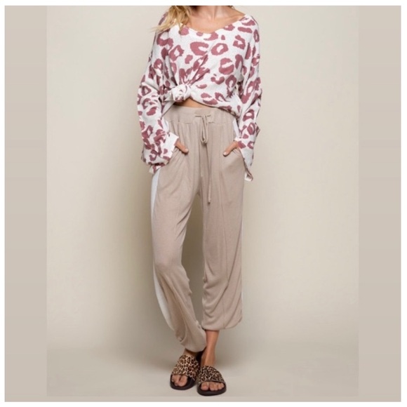 POL🤎Mocha Mousse Side Stripe Joggers🤎 - Picture 2 of 5